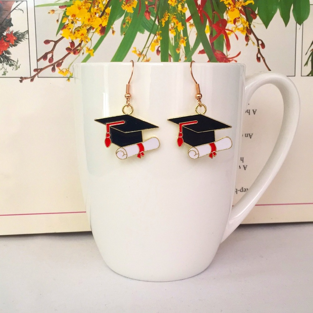 🍏50% OFF/3+...Graduation Caps Earrings